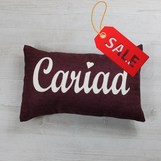 Cariad Appliqué Valentine Cushion
