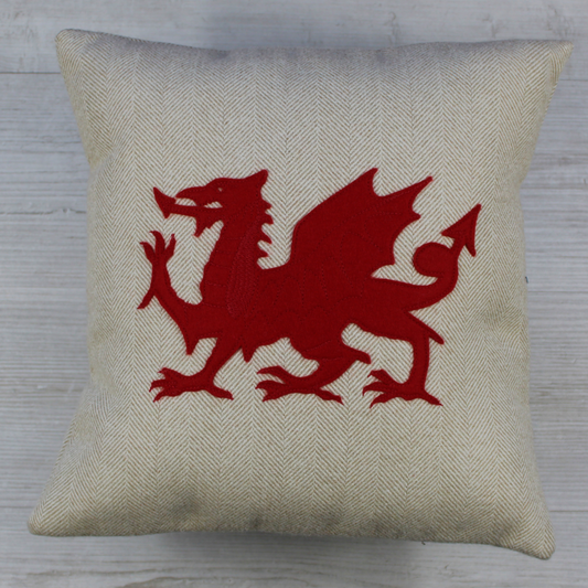 Welsh Dragon Appliqué Cushion