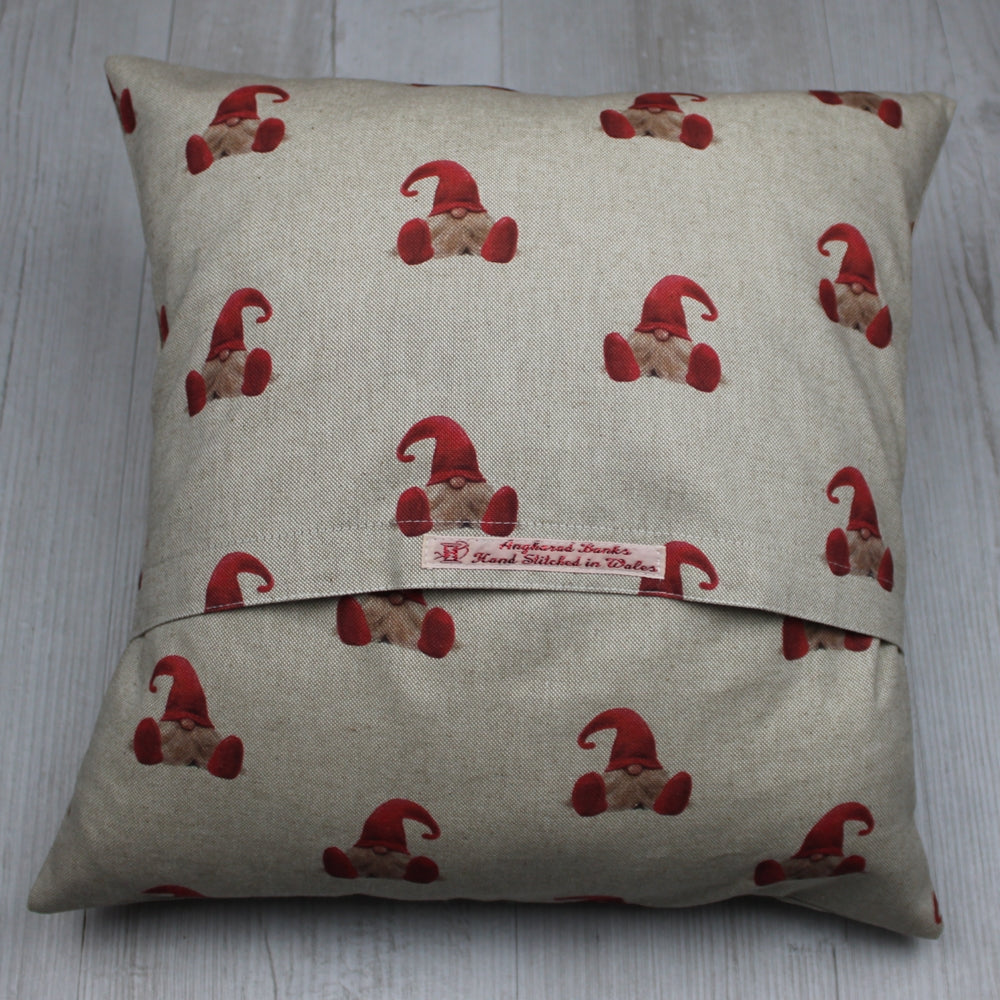 Whimsical Gnome Cushion – Available in Red, Green, Blue &amp; Grey