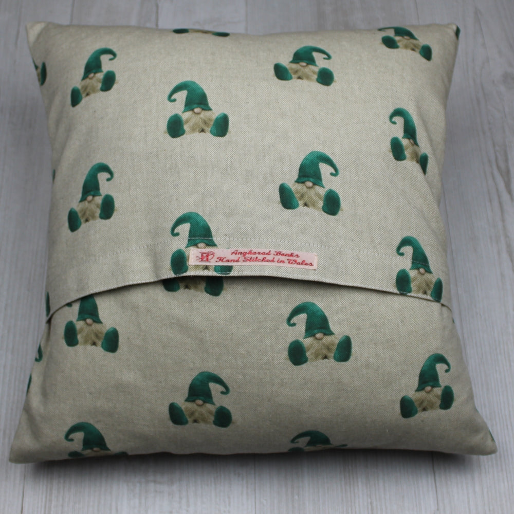 Whimsical Gnome Cushion – Available in Red, Green, Blue &amp; Grey