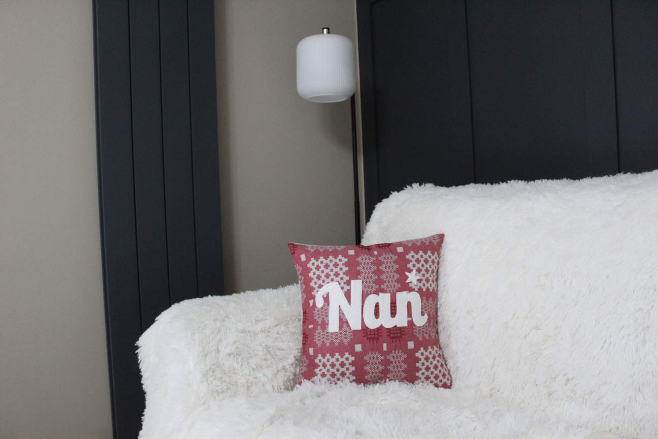 Nan Cushion - Pink Welsh Tapesty Style Fabric