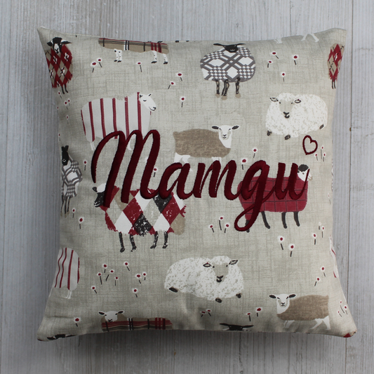 Mamgu Cushion - Shhep Fabic