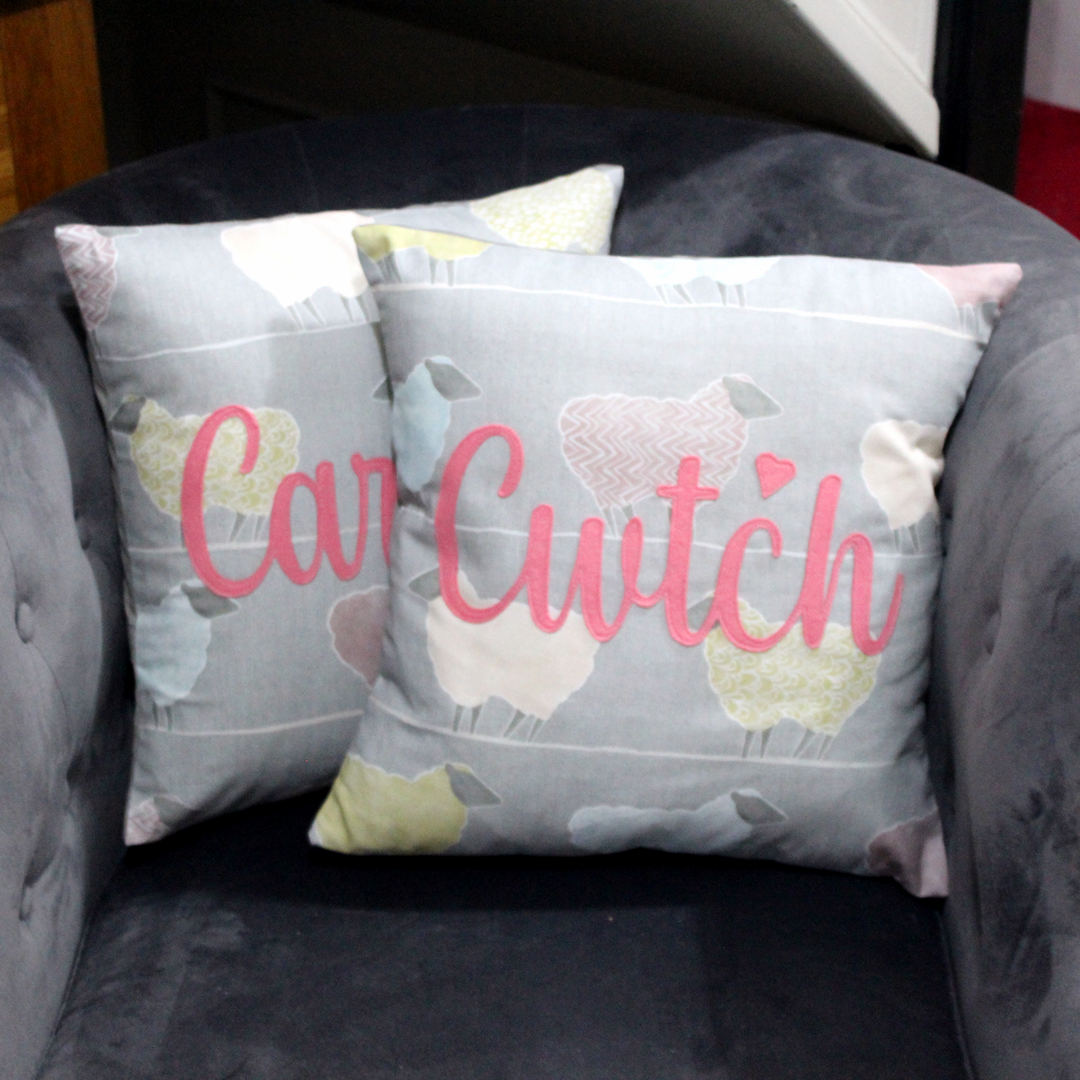 Cwtch Cushion -  Sheep Pattern 100% Cotton