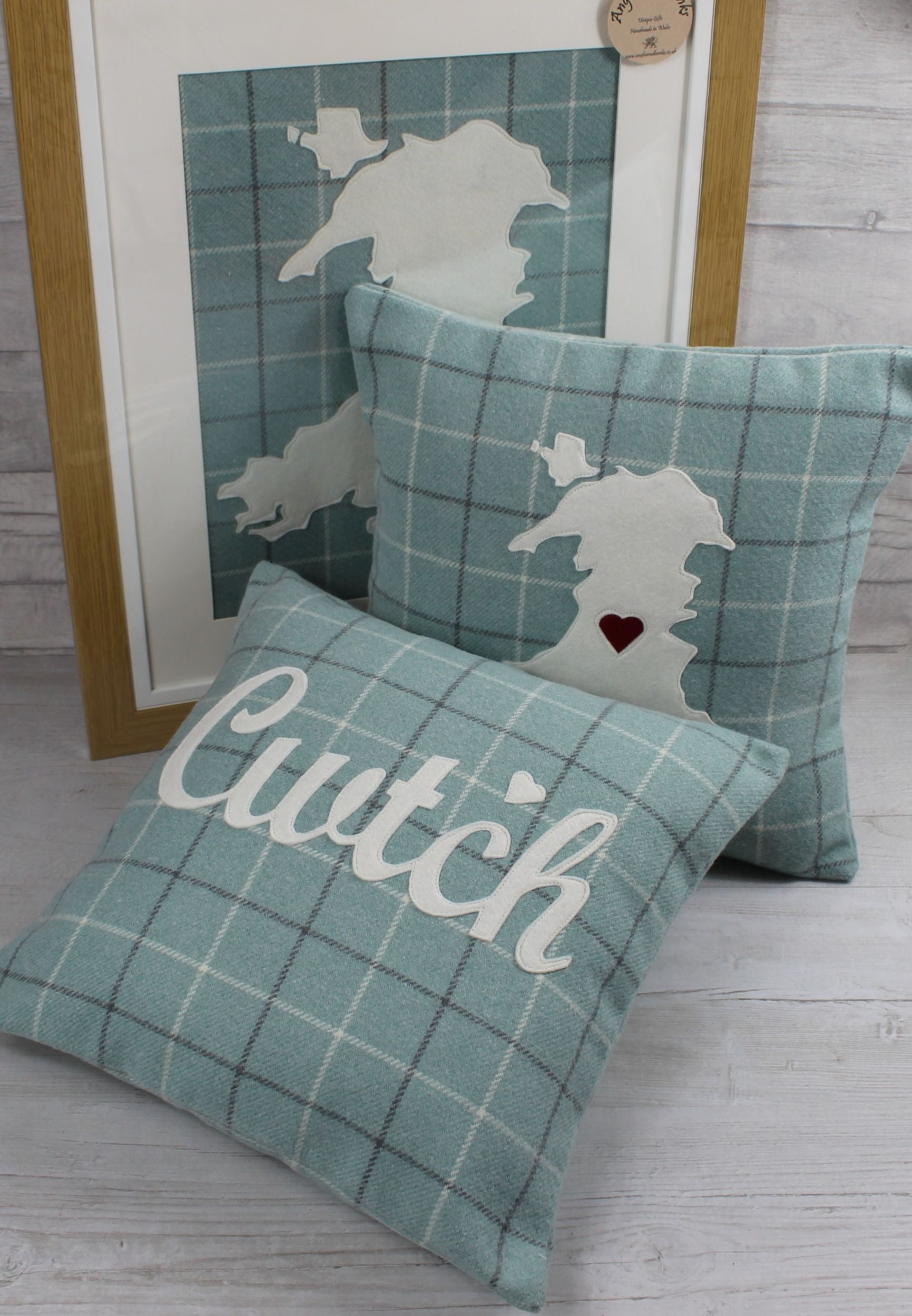  Cwtsh Cushion in Duck Egg Blue