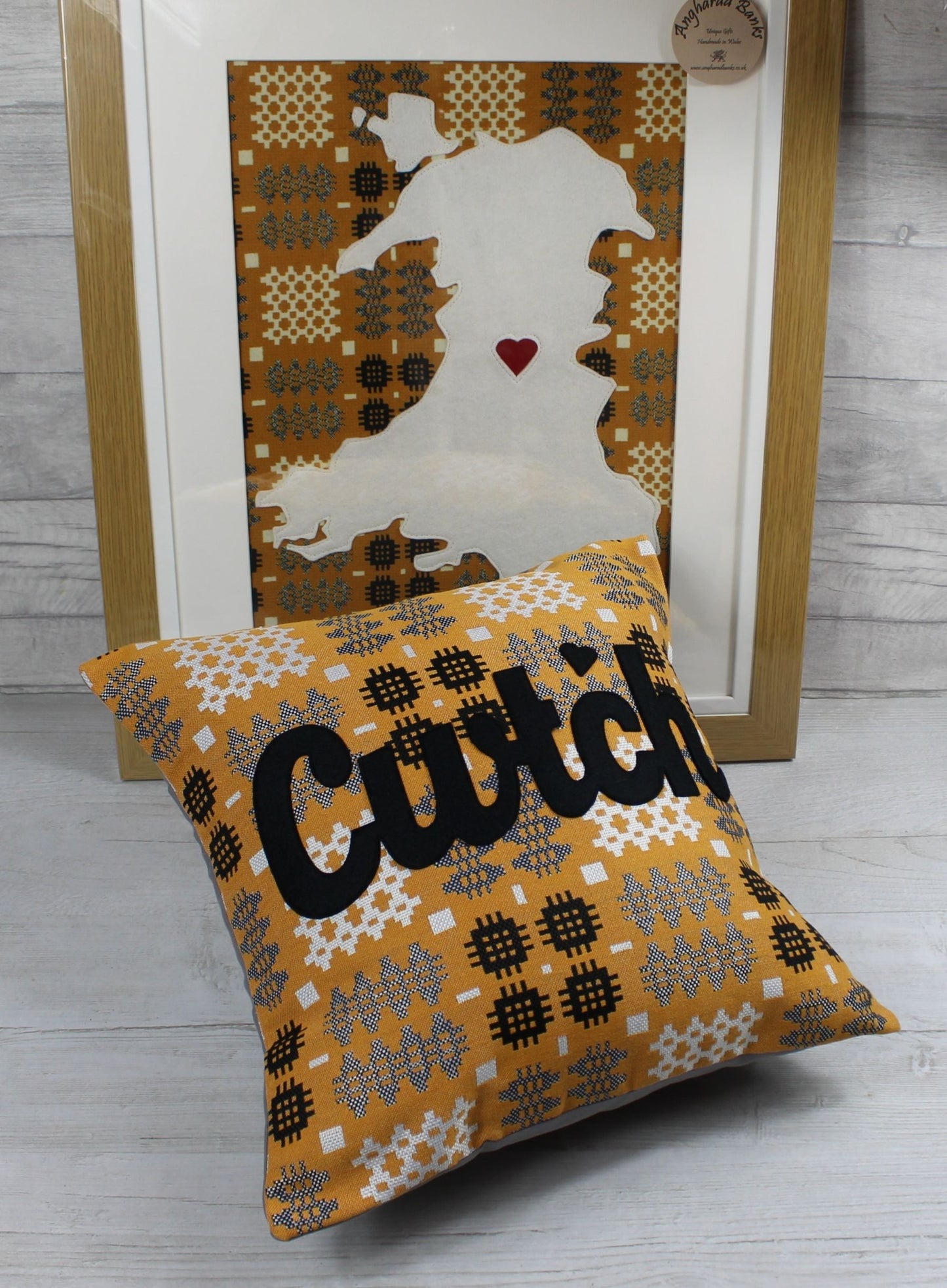 Map of Wales Frame / Cymru Frame (Gold)