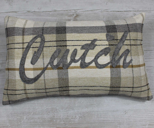 Tartan Cwtch Cushion / Cwtsh Cushion