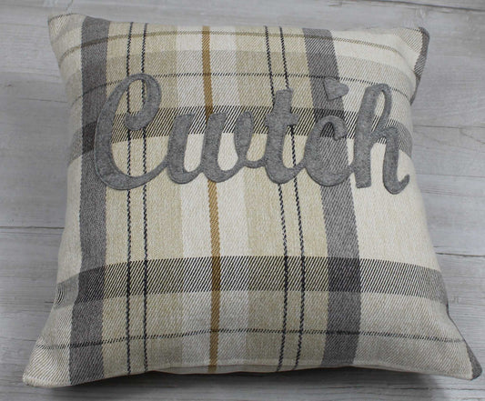 Tartan Cwtch Cushion / Cwtsh Cushion