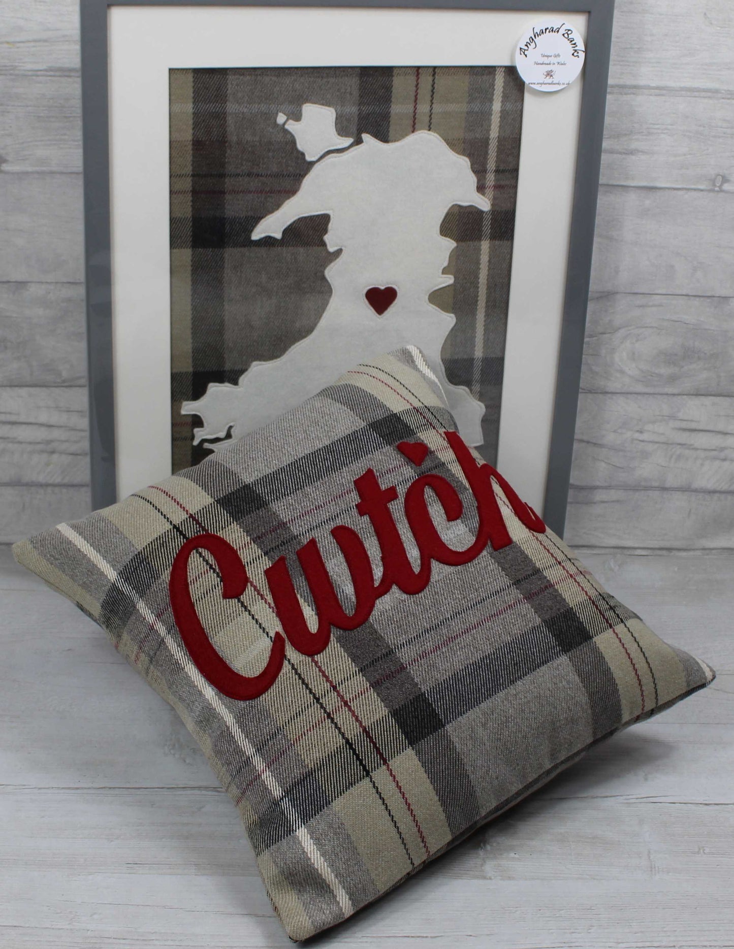 Tartan Map of Wales Cushion / Cymru Cushion