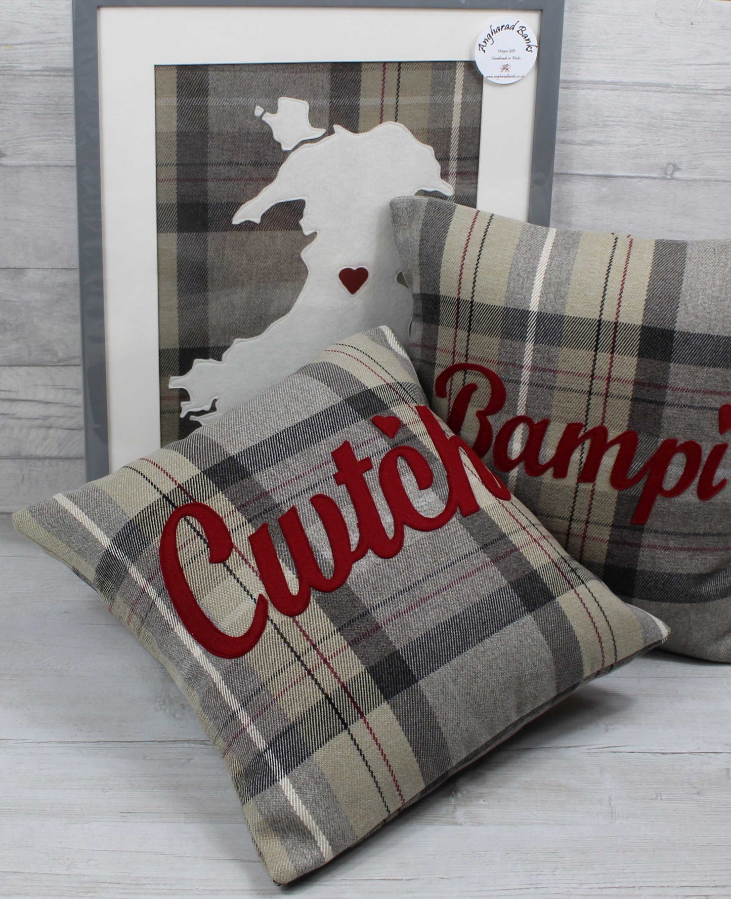 Tartan Map of Wales Cushion / Cymru Cushion