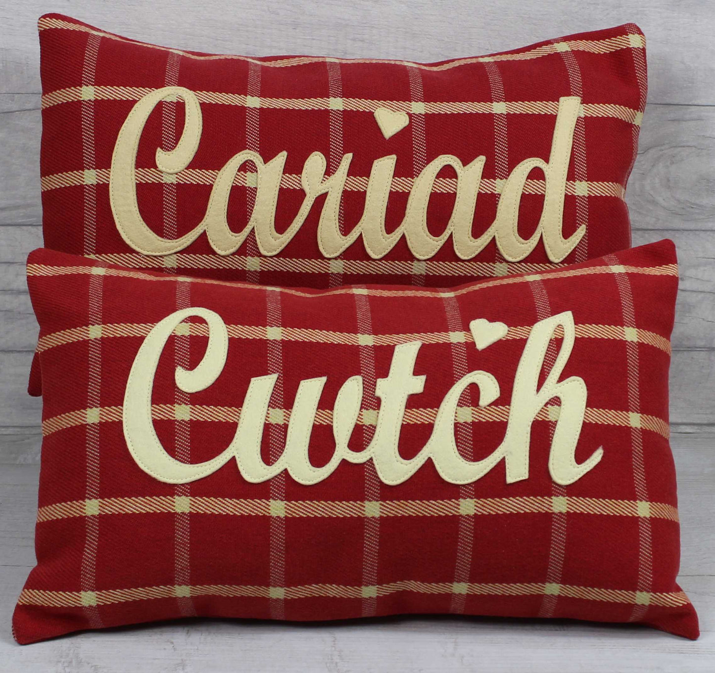 Tartan Cariad Cushion / Love Cushion