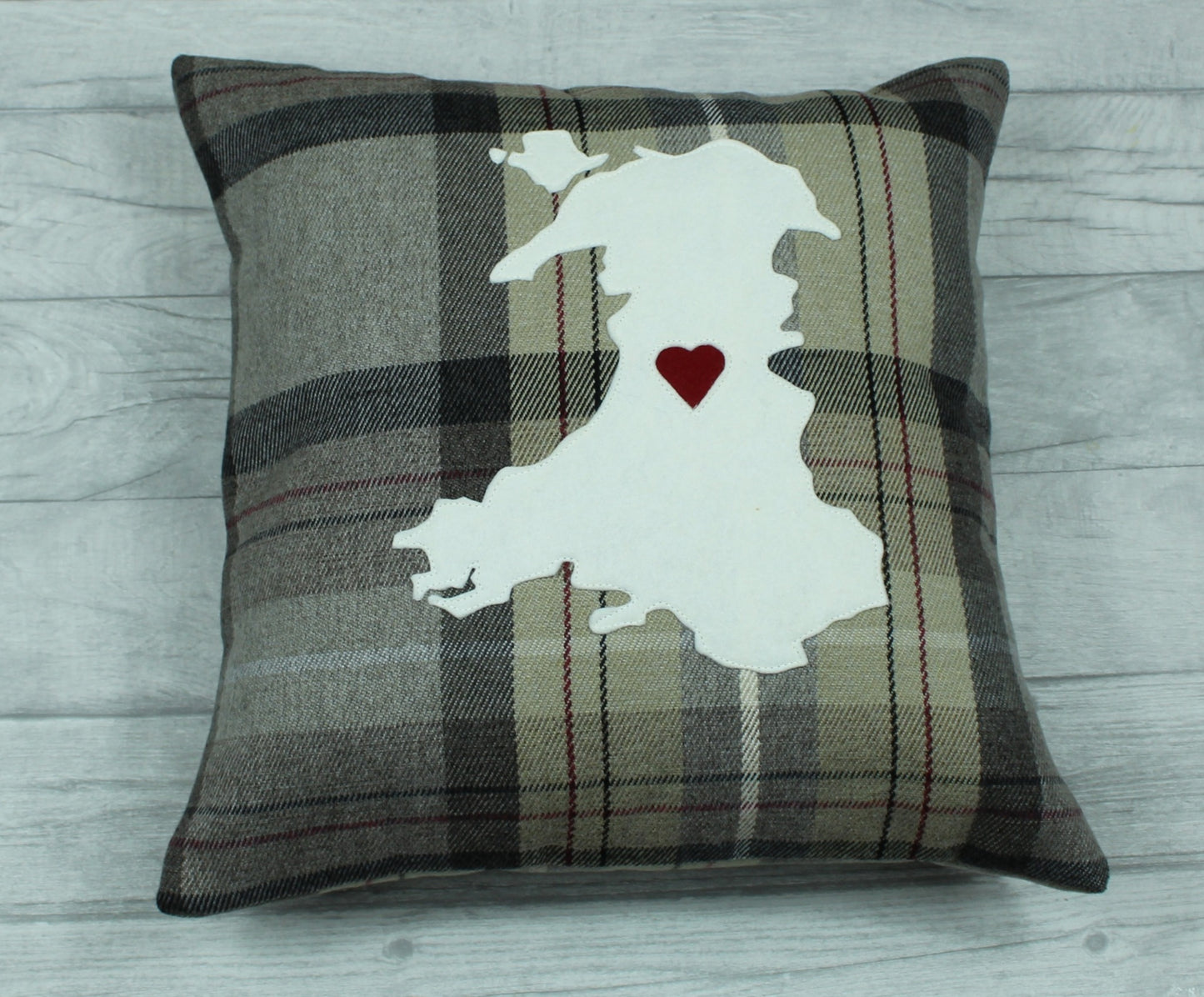 Tartan Map of Wales Cushion / Cymru Cushion