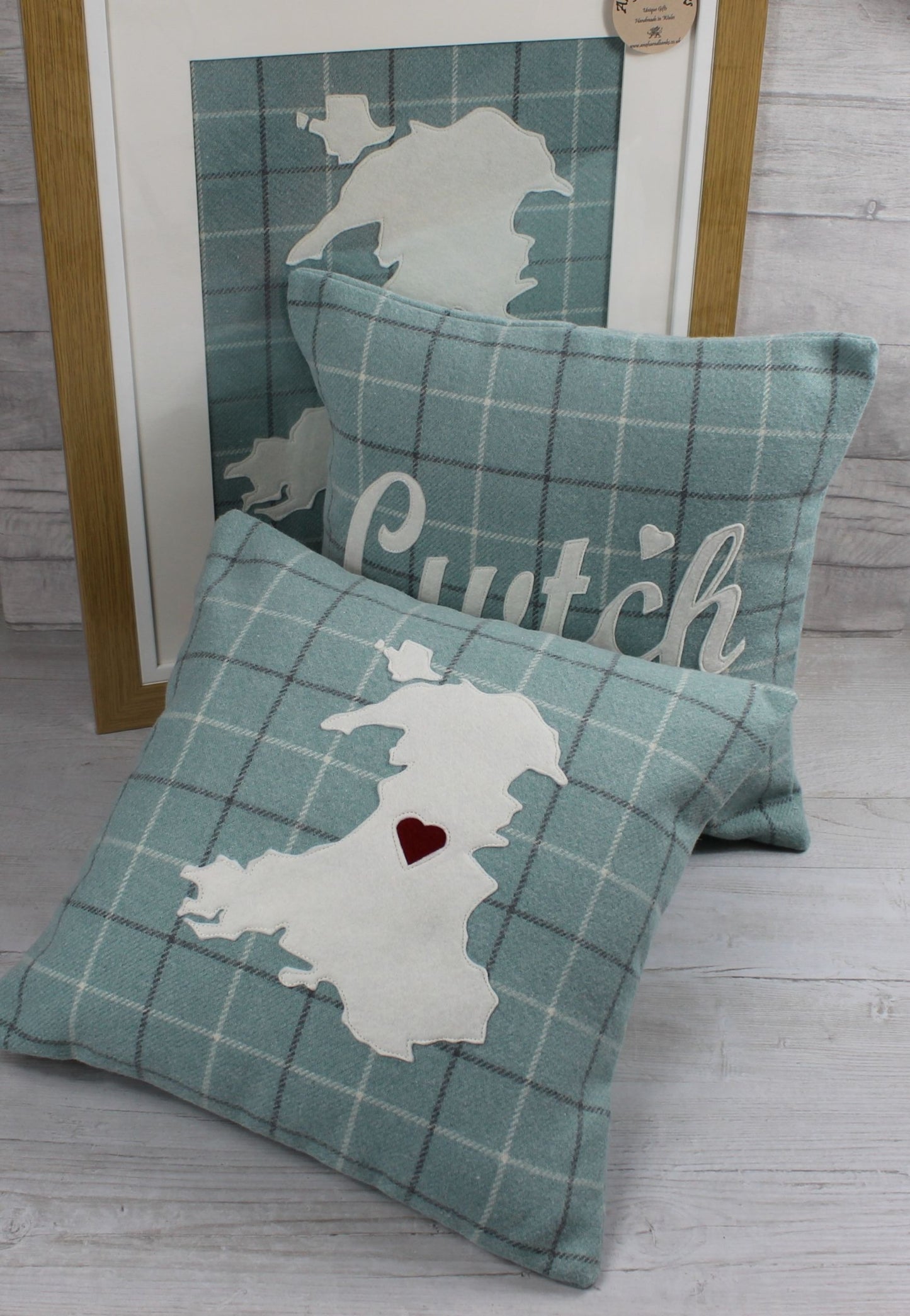 Map of Wales Frame / Cymru Frame (Duck Egg Blue)