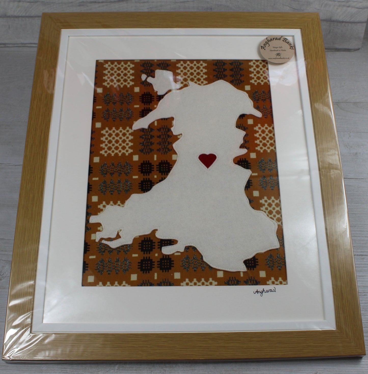 Map of Wales Frame / Cymru Frame (Gold)