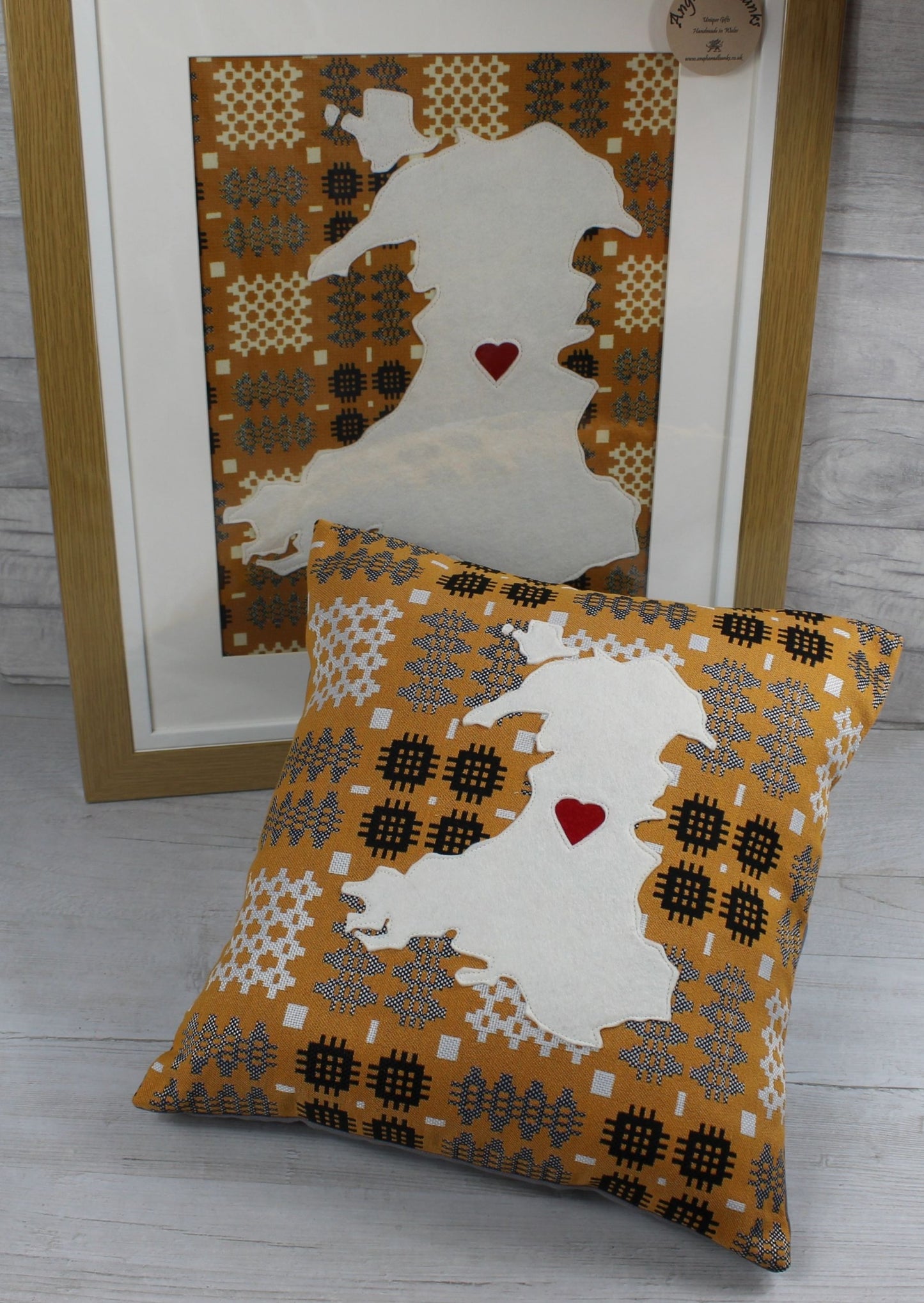 Welsh Tapestry Blanket Map of Wales Cushion / Cymru Cushion