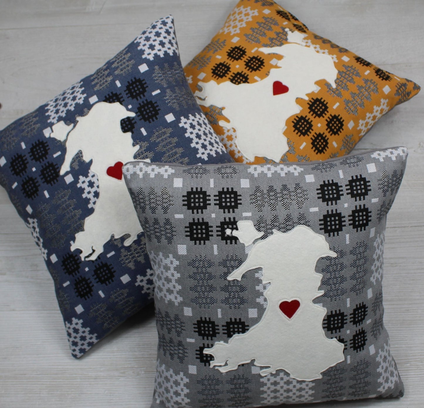 Welsh Tapestry Blanket Map of Wales Cushion / Cymru Cushion
