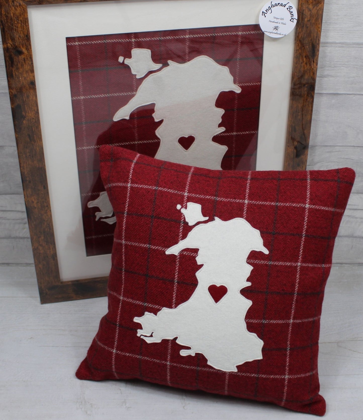 Tartan Map of Wales Cushion / Cymru Cushion